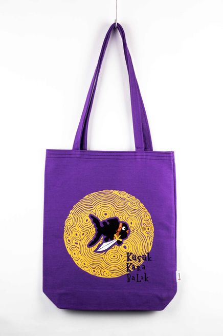 Küçük Karabalık Bez Çanta (Mor) (KKB301)