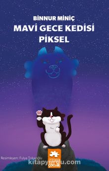 Mavi Gece Kedisi Piksel - Binnur Miniç