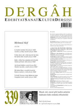 Dergah Edebiyat Sanat Kültür Dergisi Sayı 339 Mayıs 2018