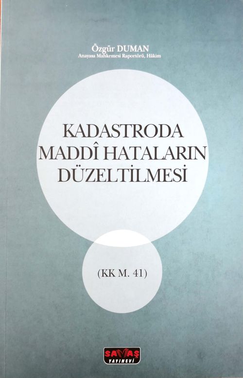 Kadastroda Maddi Hataların Düzeltilmesi