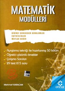 Matematik Modülleri - 1. Derece Denklemler, Eşitsizlikler, Mutlak Değer