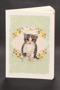 Akıl Defteri - Dokun ve Hisset Serisi Kedi - Güllü (Cep Boy)