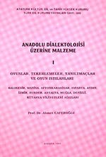 Anadolu Dialektolojisi Üzerine Malzeme I