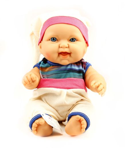 Senoş Kel Bebek Gri Elbiseli (040232)