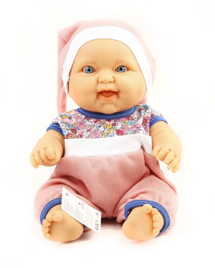 Senoş Kel Bebek Pembe Elbiseli (040232)