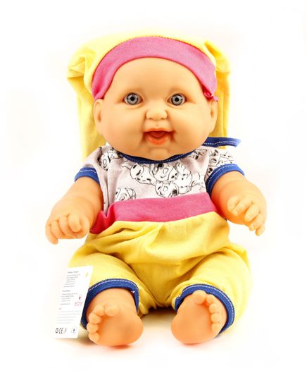 Senoş Kel Bebek Sarı Elbiseli (040232)