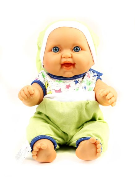 Senoş Kel Bebek Yeşil Elbiseli (040232)