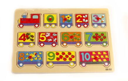 Ahşap Tren ve Rakamlar Puzzle (DT872)
