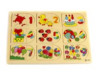 Ahşap Tutmalı Çıkartmalı Puzzle (DT872)