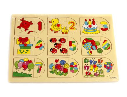 Ahşap Tutmalı Çıkartmalı Puzzle (DT872)