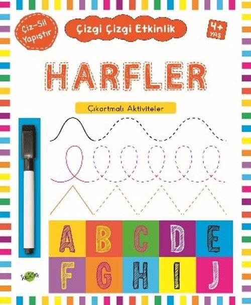 Harfler (4 Yaş+) / Çıkartmalı Çizgi Çizgi Etkinlik 