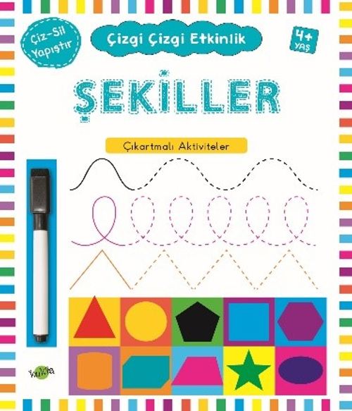 Şekiller (4 Yaş+) / Çıkartmalı Çizgi Çizgi Etkinlik