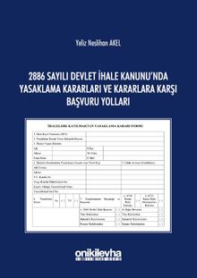 2886 Sayılı Devlet İhale Kanunu'nda Yasaklama Kararları ve Kararlara Karşı Başvuru Yolları