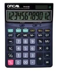 Ofica FH-5150 12 Hane Büyük Ekran TAX'lı Masa Tipi Hesap Makinası 