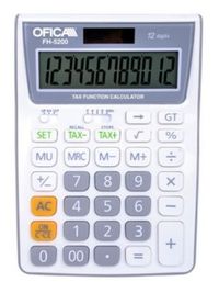 Ofica FH-5200B 12 Hane TAX'lı Masa Tipi Hesap Makinası Beyaz