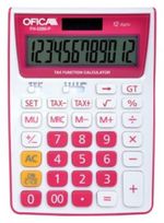 Ofica FH-5200P 12 Hane TAX'lı Masa Tipi Hesap Makinası Pembe 