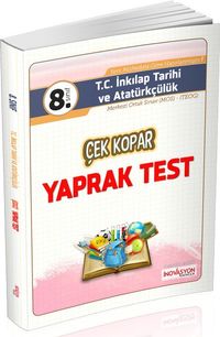 8.Sınıf T.C. İnkılap Tarihi ve Atatürkçülük Çek Kopar Yaprak Test