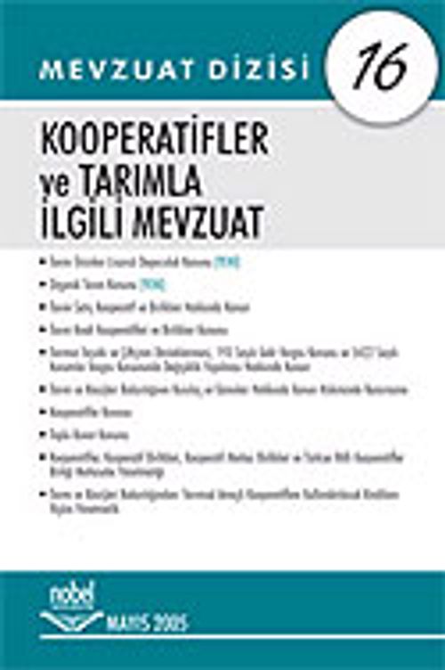 Kooperatifler ve Tarımla İlgili Mevzuat