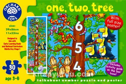 One, Two, Tree Number Puzzle and Poster (3-6 Yaş)