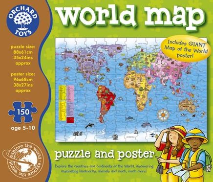 World Map Puzzle and Poster