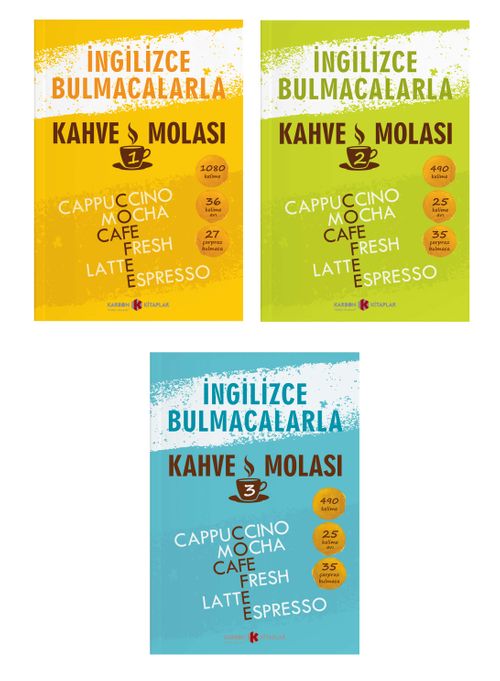İngilizce Bulmacalarla Kahve Molası Set (3 Kitap)