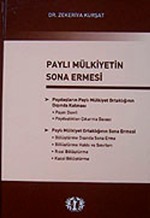 Paylı Mülkiyetin Sona Ermesi