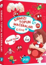 1. Sınıf Kırmızı Topun Maceraları Renkli Heceli-Düz Yazı (10 Kitap)