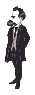 Friedrich Nietzsche - Karikatür Ayraç