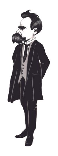Friedrich Nietzsche - Karikatür Ayraç