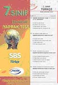 7. Sınıf Türkçe Yaprak Test