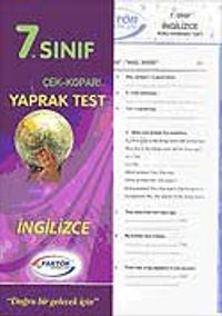 7. Sınıf İngilizce Yaprak Test