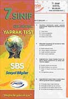 7. Sınıf Sosyal Bilgiler Yaprak Test