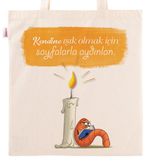 Askılı Bez Çanta - Mum