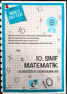 10. Sınıf Matematik Konu Özetli Soru Bankası Akıllı Defter