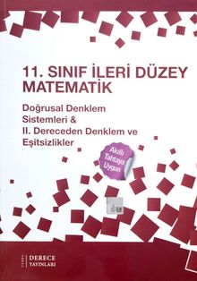 11. Sınıf İleri Düzey Matematik Doğrusal Denklem Sistemleri - II. Dereceden Denklem Ve Eşitsizlikler