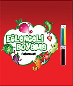 Eğlenceli Boyama / Sebzeler (6'lı Kuru Boya Hediyeli)