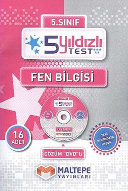 5. Sınıf Fen Bilgisi  5 Yıldızlı Test  (Çözüm Dvd'li) (16 Test)