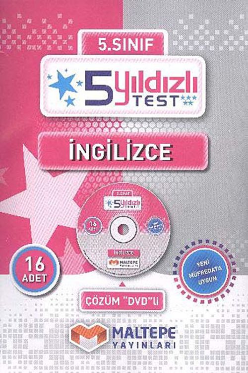 5. Sınıf İngilizce 5 Yıldızlı Test  (Çözüm Dvd'li) (16 Test)