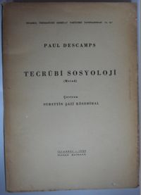 Tecrübi Sosyolojisi (Metod) (Kod: 6-B-31)