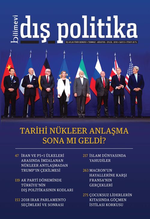 Bilimevi Dış Politika Üç Aylık Fikir Dergisi Temmuz Ağustos Eylül 2018 Sayı:5