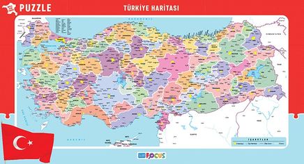 Puzzle / Türkiye Haritası Büyük Boy / (81 Parça)