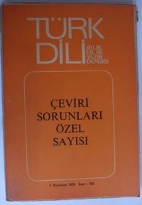 Türk Dili / Çeviri Sorunları Özel Sayısı (Kod:6-B-6)
