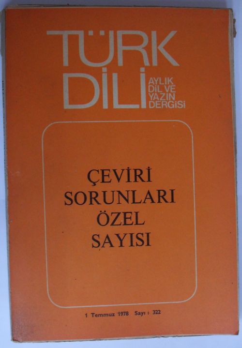 Türk Dili / Çeviri Sorunları Özel Sayısı (Kod:6-B-6)