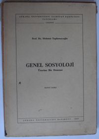 Genel Sosyoloji Üzerine Bir Deneme (Kod:6-B-10)