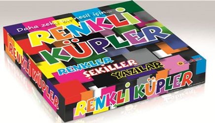 Renkli Küpler Renkler, Şekiller ve Yazılar (3+ yaş)