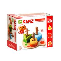 Ahşap Rengarenk Geometrik Şekiller (30382)