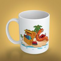 Kitapkurdu Porselen Kupa - Ada