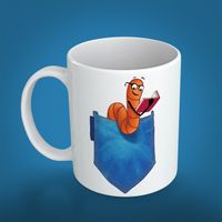 Kitapkurdu Porselen Kupa - Cep