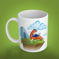 Kitapkurdu Porselen Kupa - Kamp