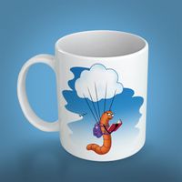 Kitapkurdu Porselen Kupa - Paraşüt